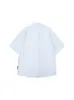 Camisa Listrada de Manga Curta com Bordado de Linha Estilo Americano para Homens e Mulheres 2026 Camisa Top Solta Estilo Coreano Estilo Preguiçoso