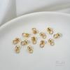 Fuerte retención de color hebilla de frijol de oro de 14 quilates hebilla de bolso cadena de perlas nudo de acabado flor de botón hebilla de botón de capullo de flor accesorios de conexión para joyería DIY
