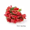 Flor Artificial Roja Grande Flor de Espuma Fruta de un Solo Lado Accesorios Hechos a Mano para Manualidades para Hacer Pasador Flor Envuelto Material para Joyería