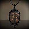 Comercio exterior transfronterizo Amazon Gothic Crow, Skull Glass Black Colgante Collar Factory Outlet