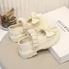 Sapatos Mary Jane de Couro com Laço para Meninas 2026 Primavera/Verão Novo Estilo Vintage Sapatos de Princesa para Crianças Sapatos para Apresentação Escolar