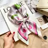 Lenço de Seda Estilo Francês para Mulheres, Lenço Quadrado Pequeno Versátil e da Moda, Lenço de Fita Artístico, Lenço de Pescoço de Alta Qualidade, Lenço de Pescoço Profissional para Mulheres