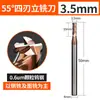 Fresa de acero de tungsteno de 4 filos de 55 grados Lansheng, fresa de carburo, herramienta CNC para acero inoxidable, fresa de extremo para grabado