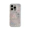Suporte Magnético Coração Gato Animal Pequeno Rosa e Roxo Capa para Celular 16Promax Adequado para 15Pro Magnético Camada Dupla 14P