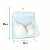 Organizador colgante para lencería de armario con compartimentos visibles para sujetadores, ropa interior y bolsos, una solución de almacenamiento montada en la pared para la organización del hogar