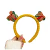 Diadema Linda de Peluche con Cabeza de Alce para Mujer Disfraz de Navidad Diadema Alta con Cráneo y Astas Hombre de Jengibre Otoño e Invierno Pinza para Lavarse la Cara