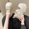 Outono 2026 Novos Sapatos Mary Jane de Salto Alto Plataforma Salto Alto JK Aumento de Altura Francês Tira Única Mary Jane Feminino