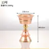 Lámpara de Mantequilla de Cobre Rojo Estilo Tíbet con Base Alta Portavelas Soporte para Velas Lámpara de Aceite para Velas Modelo Nuevo Adorno de Lámpara de Mantequilla Lámpara Eterna Versión Engrosada
