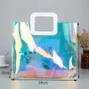 Bolsa Láser de PVC Bolso Transparente Personalizado Bolsa de Regalo Bolsa de Gelatina Colorida Bolsa de Plástico para Souvenirs con Logo Impreso