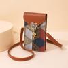 Bolso para teléfono móvil con pantalla táctil para mujer, novedad de verano 2024, moderno bolso bandolera de hombro de cuero suave, bolso vertical pequeño, bolso para mujer