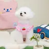 Ropa para Mascotas Perros Primavera y Verano Ropa tipo Chaleco Bichón Teddy Pomerania Suministros para Gatos 24 Chaleco Pequeño con Mangas de Volantes de Cereza