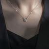 Joyería Popular Transfronteriza Coreana, Collar con Colgante de Mariposa de Diamante Dulce y Versátil, Elegante Cadena de Clavícula Femenina de Nicho