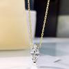 Colar de Prata Esterlina S925 com Zircônia Navete Venda Direta da Fábrica Atacado Pingente Personalizado Colar Joias para Menina Super Brilhante Versátil