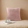 Nueva Funda de Cojín de Peluche de Amazon, Doble Cara, Jacquard Tridimensional, Terciopelo Suave, Cojín Sencillo de Color Sólido para Sofá