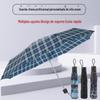 Suporte de Guarda-chuva Galvanizado de 8 Varetas, Guarda-chuva para Chuva ou Sol, Guarda-chuva Promocional de Negócios com 70% de Desconto, Guarda-chuva Mini Portátil Xadrez, Guarda-chuva Dobrável Portátil