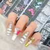 Popular Transfronteiriço Misturado Estéreo Borracha Macia Flor Resina Fantasia Gelo Transparente Flor de Cinco Pétalas Cereja Caixa Longa Acessórios de Diamante