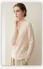 Suéter 100% Caxemira Feminino Outono Inverno Novo Estilo Gola Meia Alta Borda Enrolada Tricô Camada Base Suéter Solto Emagrecedor Roupa de Baixo Top
