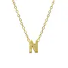 Collar con Letra de Plata de Ley 925, Popular en Europa y América, Cadena Ligera de Lujo para Clavícula al por Mayor