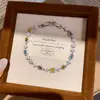 Pulsera geométrica de circón chapada en oro real de 18k, pulsera exquisita de nicho de lujo ligero de alta gama, joyería fresca y dulce