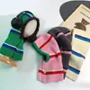 Balaclava Coreana para Bebê Outono e Inverno Chapéu de Lã com Listras Contrastantes para Meninos e Meninas Cobertura de Pescoço Quente Chapéu Baotou Moderno