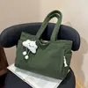 2026 Nueva Moda Bolso Tote de Pana Bolso de Hombro de Gran Capacidad Estilo Coreano Versátil Bolso de Mano Casual para Mujer