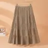 Falda plisada a medida con efecto de caída para mujer, moda de verano, falda midi de línea A tipo acordeón, adelgazante y con una bonita caída