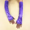 Guantes elásticos de satén para Halloween para fiesta de cosplay, guantes largos sexys de color liso para mujer