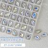 Cristal Azul Luz de Luna uña diamante joyería al por mayor flash amor rectangular mariposa Oval uña Vidrio fondo puntiagudo Pedrería