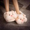 Pantuflas de felpa de animales de dibujos animados acolchadas de invierno para cabello transfronterizo, bolsa cálida para el hogar, dormitorio, zapatos de algodón para piso