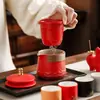 Juego de té, regalos culturales y creativos estilo chino de la Ciudad Prohibida, recuerdos para eventos de negocios corporativos y conferencias, cajas de regalo para clientes
