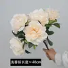 Buquê de Flores Artificiais de Peônia Estilo Europeu com 5 Cabeças para Decoração de Cena, Peônias Artificiais Realistas de Alta Qualidade para Celebrações