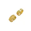 Tienda de Oro Mismo Estilo Anillo de Banda Ancha Flor de Peonía Chapado en Oro, Nuevo Estilo Chino Anillo Abierto de Peonía Tallado Tridimensional