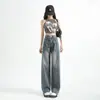 Jeans rectos para mujer, nuevo estilo primavera-verano 2026, delgados, holgados, diseño retro, adelgazantes, de cintura alta, pantalones de pierna ancha