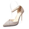 Nuevos Zapatos de Mujer Primavera 2025 Sandalias Europeas y Americanas de Tacón Alto con Punta Fina Tacón de Aguja Baotou Correa de Hebilla de Una Sola Tira Zapatos Planos de Boca Poco Profunda para Mujer