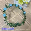 Folhas Verdes 6 Flores Guirlanda Faixa de Cabeça Adorno de Cabeça Promoção de Rua Dia das Crianças Atividade de Jardim de Infância Acessórios de Cabelo Ponto Turístico Guirlanda de Flores
