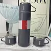 Conjunto de Copos Térmicos de Aço Inoxidável 304 com Aparência Premium, Copo Portátil de Mão, Copo para Presente com Três Tampas, Copo Reto de Alta Qualidade