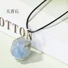 Colgante de Piedra Bruta de Cristal Natural Transfronterizo Amatista Envuelto a Mano Piedra Preciosa de Cristal Asimétrica Colgante para Joyería DIY