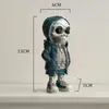 Figura de calavera de Halloween transfronteriza, adornos de resina, festival de fantasmas alienígenas, dibujos animados, fiesta, decoración de escritorio y jardín.