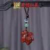 Colgante de Cadena para Teléfono Móvil Talla de Caballo de Palosanto Yiming Xianyuan Arena Verde Arcoíris Llavero de Caballo Tallado en Madera Creativo