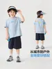 Camiseta Masculina Estilo Europeu Manga Curta Verão Roupa Bebê 2026 Nova Roupa Infantil Verão Criança Pequena Algodão Puro Manga Meia