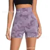 Shorts Deportivos Camuflados de Cintura Alta con Control de Abdomen, de Verano, Europeos y Americanos, Ajustados, para Levantar Glúteos, Fitness, de Tres Cuartos, para Yoga para Mujeres