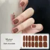14 se refiere a [serie de color sólido] pegatinas de uñas de gel sin luz transfronterizas explosiones temu pegatinas de uñas duraderas impermeables