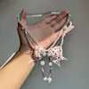 Colar Gargantilha Vintage Resistente com Strass e Pérolas para Mulheres, Corrente para Clavícula Estilo da Corte, Corrente de Pescoço Elegante de Luxo Leve Tendência