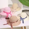 Gorra de Regalo Verano Más Vendida Nueva Gorra de Melocotón Gorra de Rafia Estilo Madre Gorra de Protección Solar Sombrero para el Sol Manchas Cinta