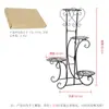 Interior Hermoso Estante para Flores Bonsái Arte de Hierro Tradicional Cuatro Niveles Comercio Exterior Cuatro Niveles Nórdico Metal Simple Estante de Piso para Flores