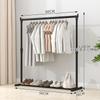Perchero simple de piso de una sola barra, perchero para ropa de hogar para dormitorio, perchero para ropa de balcón, venta al por mayor