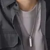 Collar Transfronterizo de Acero Inoxidable Europeo y Americano para Hombre Acero de Titanio Chapado en Oro de 18K Cadena Larga para Suéter Colgante Brillante Se Puede Grabar Joyería