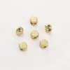 Cuentas Redondas Planas de Silicona con Doble Agujero Chapadas en Oro de 14K para Hacer a Mano Collares Pulseras Cuentas de Posicionamiento para Joyería Accesorios de Alta Gama