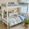 Xiangling CampusConjunto de tres piezas para estudiante estampado de algodón puro, fresco y sencillo, conjunto de seis piezas para dormitorio de algodón puro, compras únicas