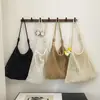 Bolso de Hombro Versátil Estilo Casual para Debajo del Brazo, Bolso de Playa de Gran Capacidad para Vacaciones, Bolso de Mano Tejido Hueco de Moda para Mujer